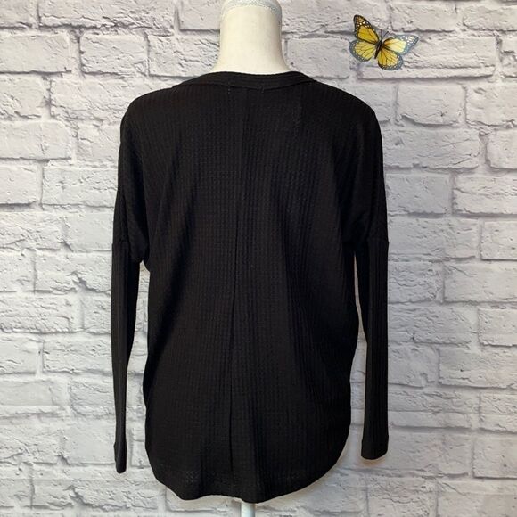 WAREHOUSE One Henley Waffle Top Size Extra Small - Picture 3 of 8